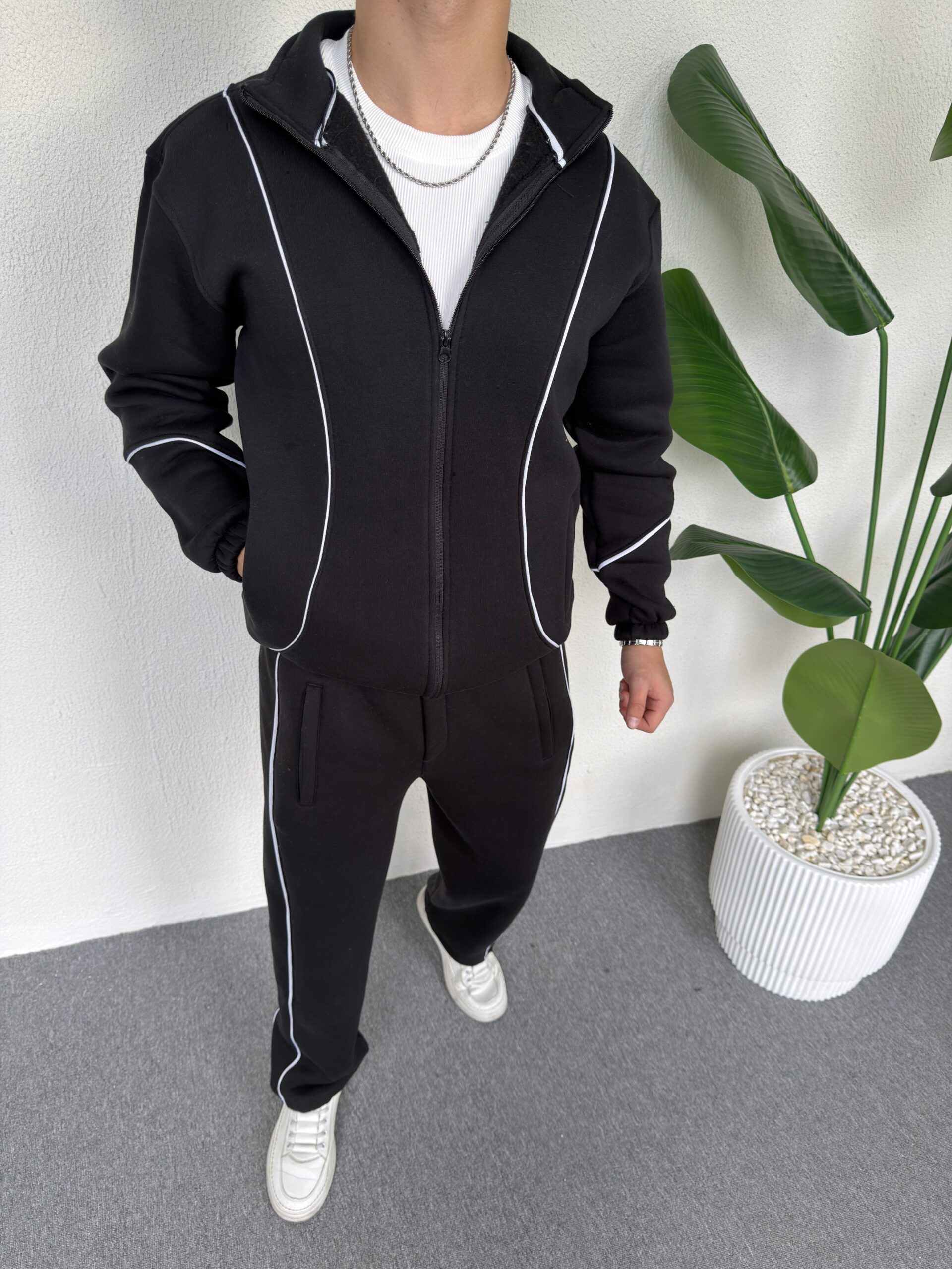 ÇİZGİLİ EŞOFMAN TAKIMI - Görsel 3