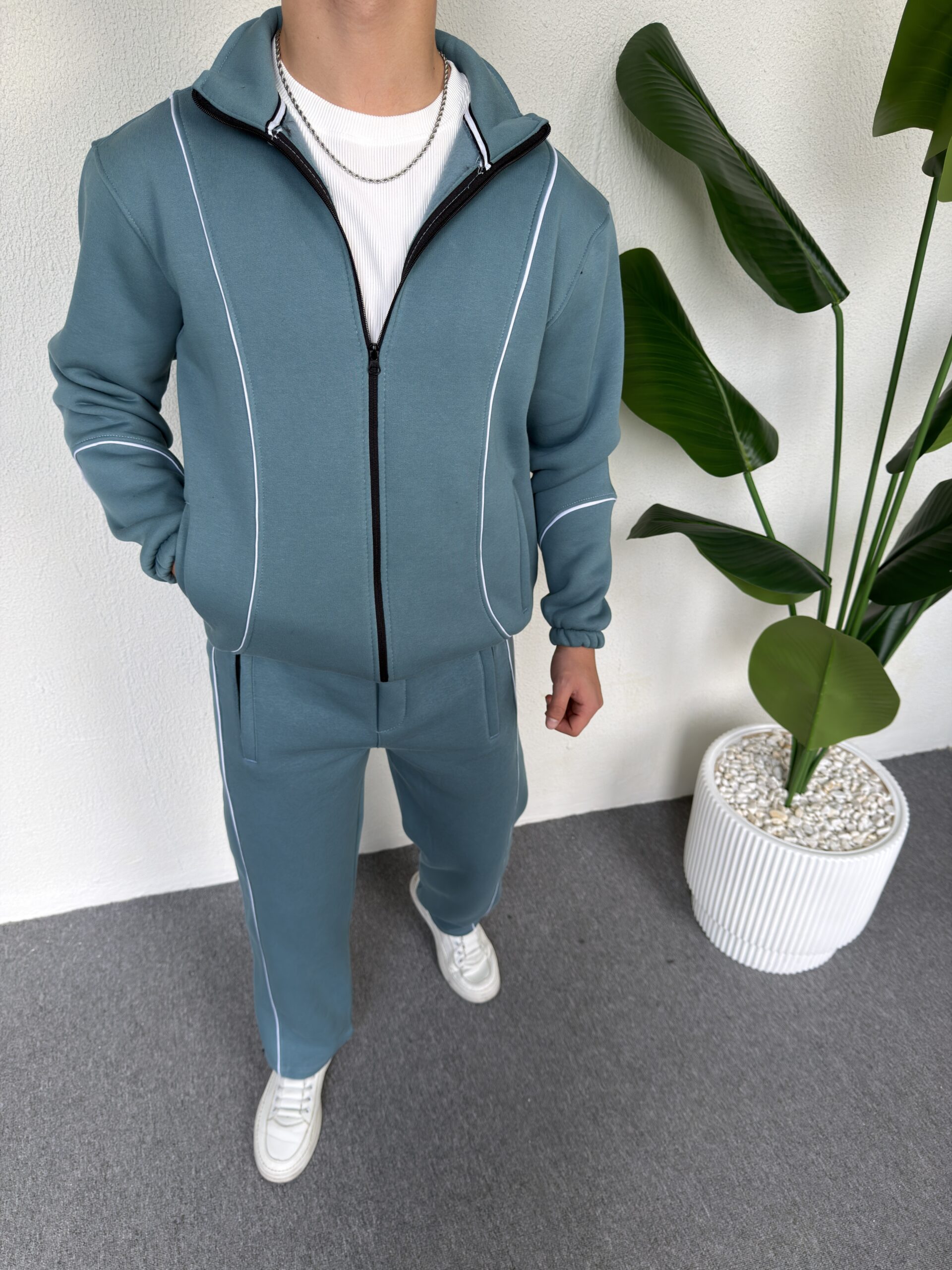 ÇİZGİLİ EŞOFMAN TAKIMI - Görsel 4