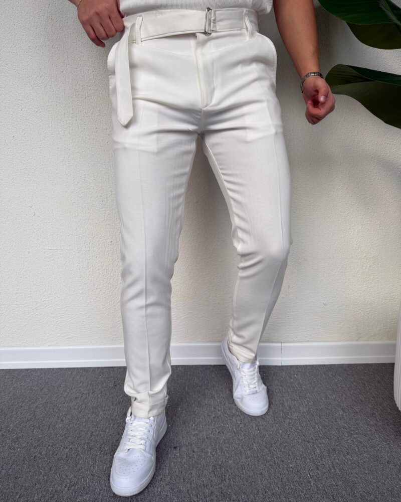 KENDİNDEN KEMERLİ PANTOLON