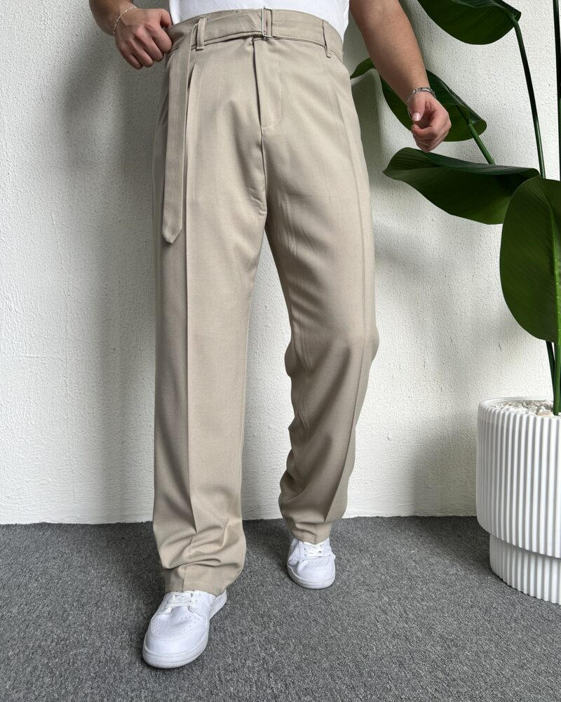 BAGGY KENDİNDEN KEMERLİ PANTOLON