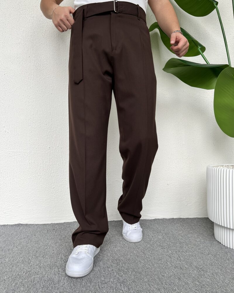 BAGGY KENDİNDEN KEMERLİ PANTOLON