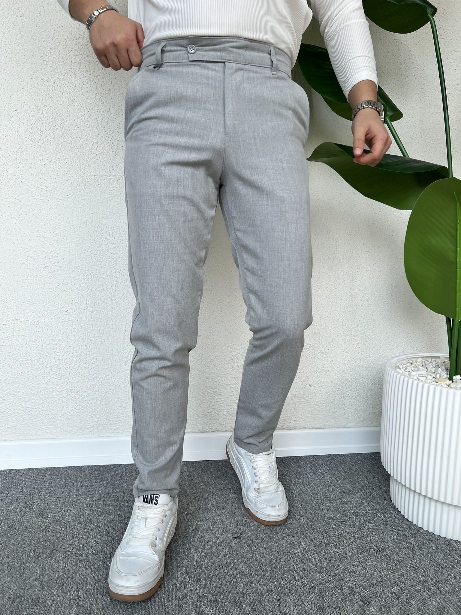 KISA DİLLİ SLİMFİT PANTOLON